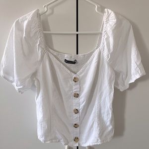 White linen top